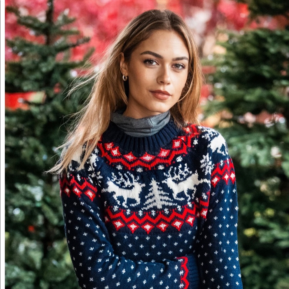 Kiel James Patrick Dashing Through the Snow Sweater Size M